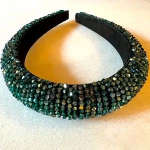 New Green Sparkle Beaded Headband